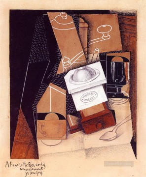 el molinillo de café 1916 Juan Gris Pinturas al óleo